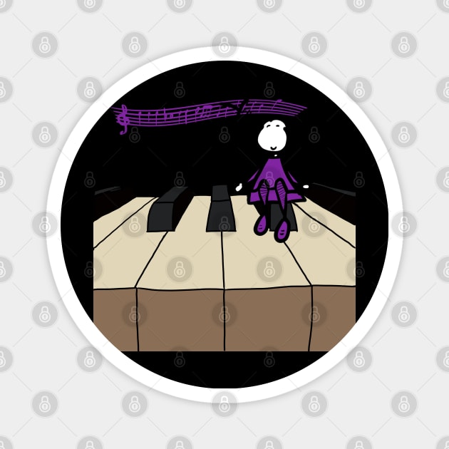 Piano life girl Magnet by Guastevi